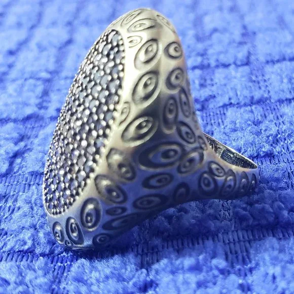 CHOCOLATE CZ DIAMOND RING GOLD SIZE 6 - Picture 3 of 7